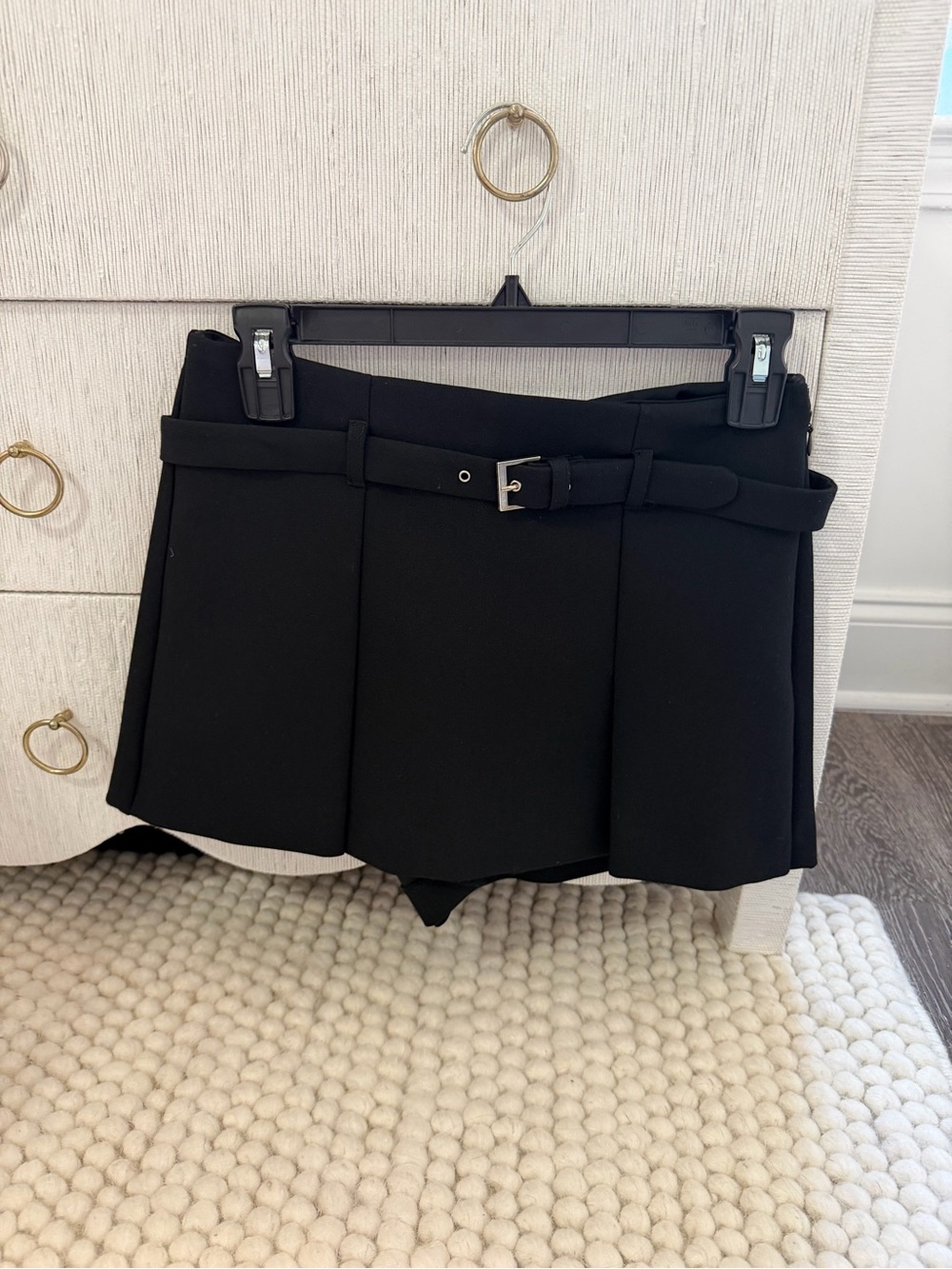 Zara Mini Pleated Belt Skirt